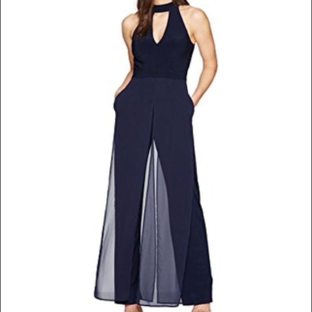 Keyhole Mock Neck Jumpsuit